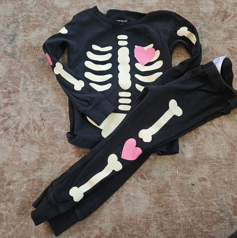 3 For $15 Carters Skeleton Pajamas